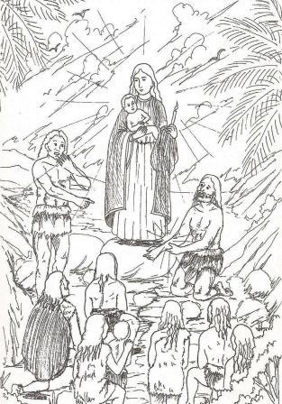 Virgen de Candelaria ante los guanches